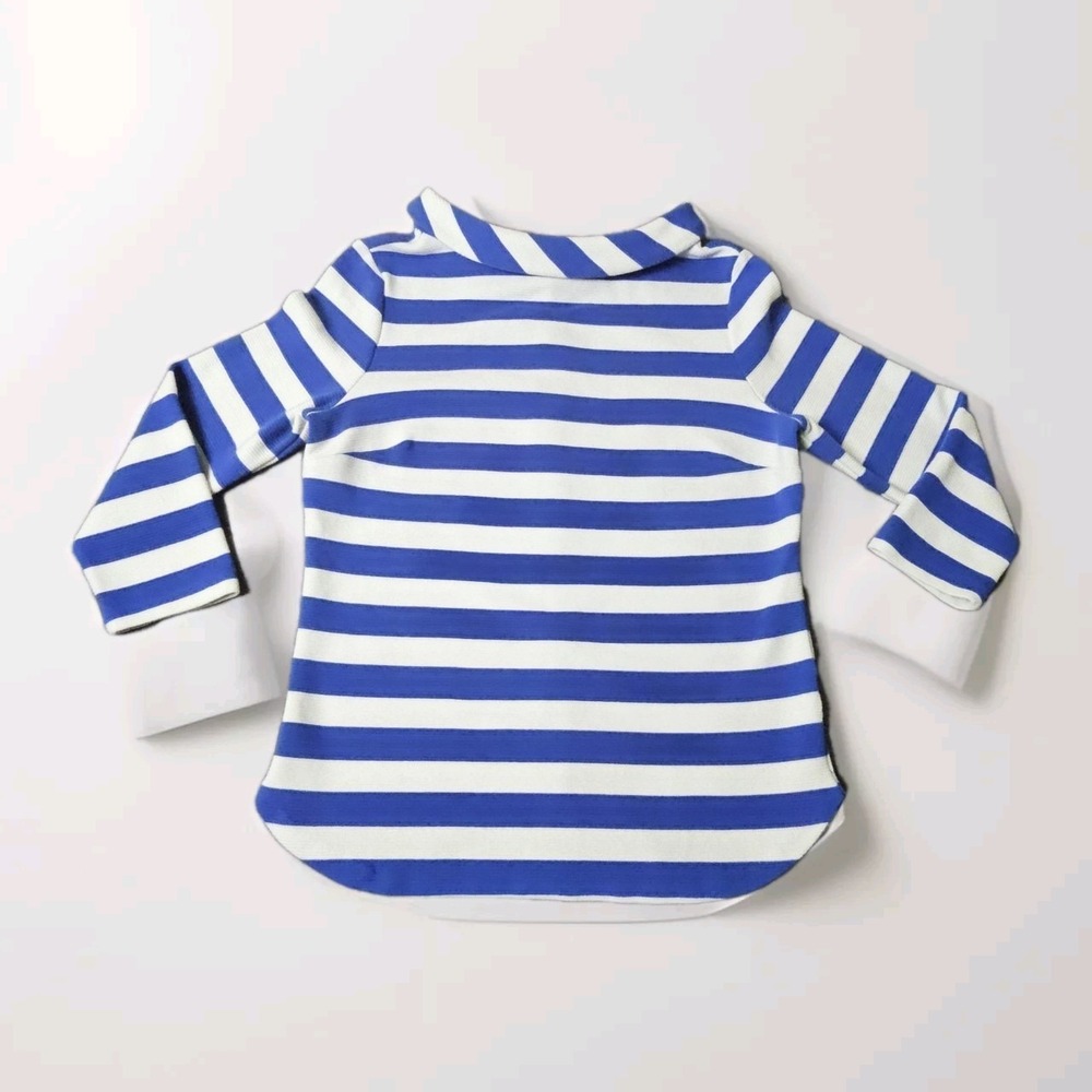 Talbots Sweater Womens Sz XS Blue White Striped‎ Long Sleeve Pullover Preppy